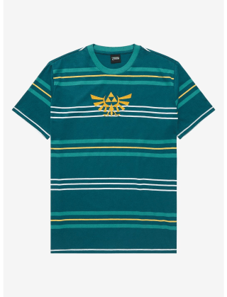 Nintendo Legend of Zelda Striped Crest T-Shirt - BoxLunch Exclusive