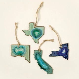 Uncommon Goods Geode State Ornament