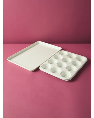 2pc Heavy Gauge Steel Baking Sheet And Muffin Pan Set