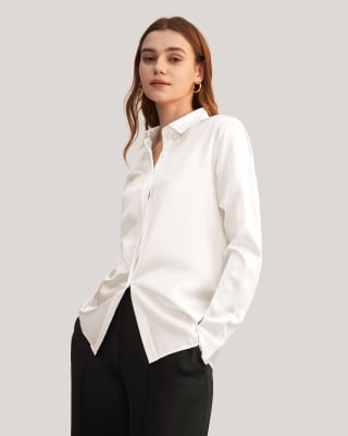Lilysilk Basic Concealed Placket Silk Shirt