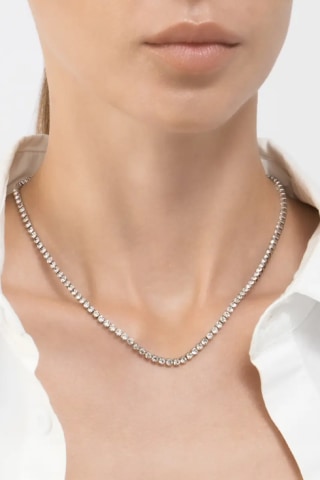 Adornia Water Resistant Cubic Zirconia Tennis Necklace