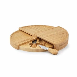 Compact Swivel Cheese Board with Knives
