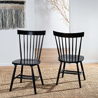 Safavieh Wood Black Spindle Chair Set