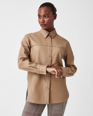 Spanx Leather-Like Oversized Shacket