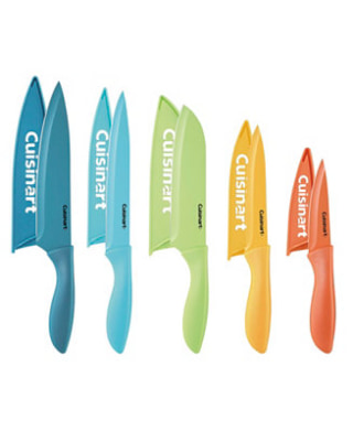Cuisinart 10-Piece Seaside Ceramic-Coated Knife Set