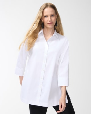 Chico's No Iron Stretch 3/4 Sleeve Tunic