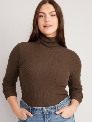 Old Navy Fitted Plush Rib-Knit Turtleneck