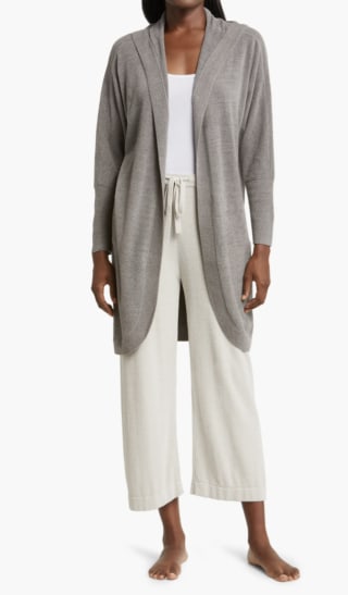 Barefoot Dreams CozyChic Lite Hooded Cocoon Cardigan