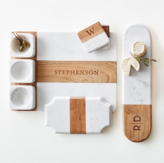 Mark & Graham Wood and Marble Appetizer Serving Platter