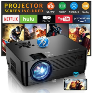 5G WiFi Bluetooth Projector