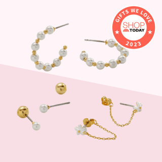 Alex & Ani Wrenly 14K Gold Over Brass Stud Earrings (Set of 4)