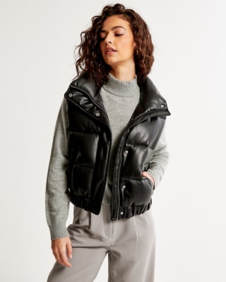 Vegan Leather Ultra Puffer Vest