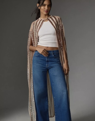 Ombre Sequin Duster Cape