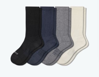 Bombas Women's Hybrid Ribbed Calf Sock (Pack of 4)