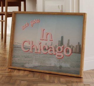 Retro Postcard Digital Print