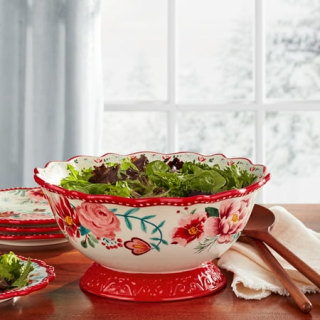 The Pioneer Woman Merry Meadow Stoneware Footed Bowl