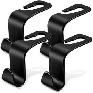 FVSA 4 Pack Seat Headrest Hooks for Car