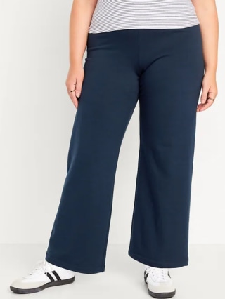 Women's High Waisted Fleece-Lined Wide Leg Leggings