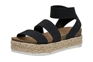 Cushionaire Women's Mandy Cork Espadrille Wedge Sandal