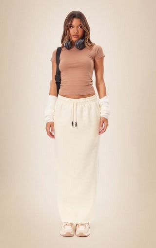Sweat Drawstring Midi Skirt