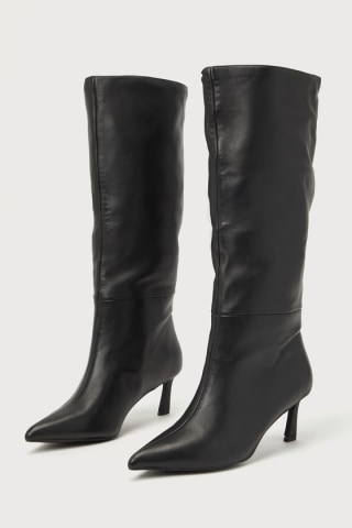 Lavan Black Knee-High Boots