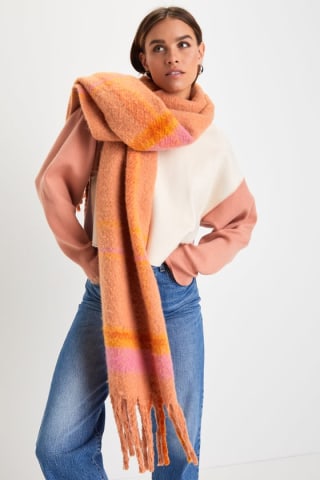Multi Plaid Oversized Scarf
