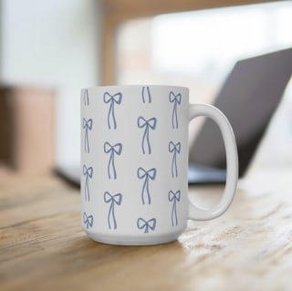 Something Blue Bow Mug