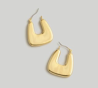Chunky Triangle Hoop Earrings