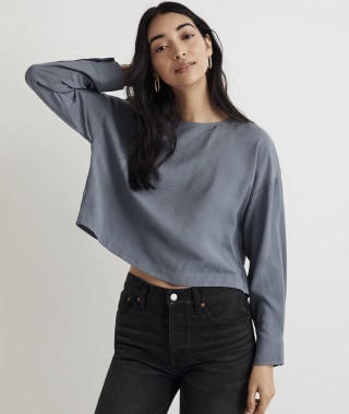 Relaxed Tulip-Back Top