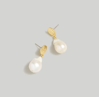 Casted Pearl Statement Earrings
