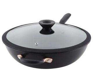 12.75" Hard Anodized Nonstick Induction Stir Fry Wok