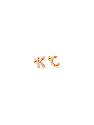 KC Rhinestone Rainbow Studs