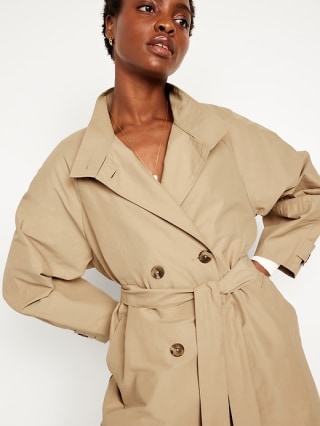 Oversized Double-Breasted Trench Coat