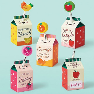 Paper Source Juice Box Valentine's Day Card Kit