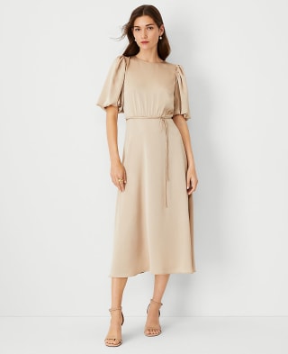 Belted Flounce Dress