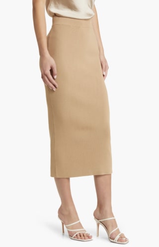Rib Pencil Skirt
