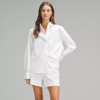Cotton-Blend Poplin Button-Down Shirt