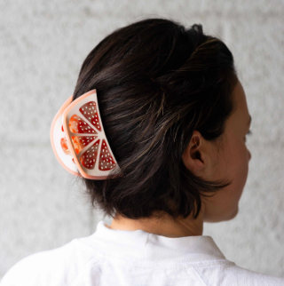 Jenny Lemons Grapefruit Slice Hair Claw Clip