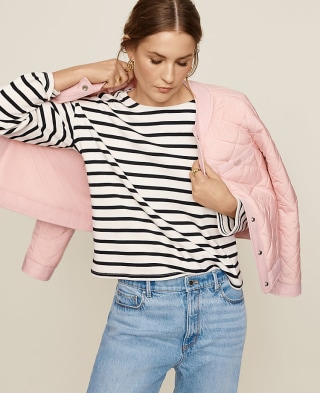 Weekend Striped Crew Neck Knit Pullover
