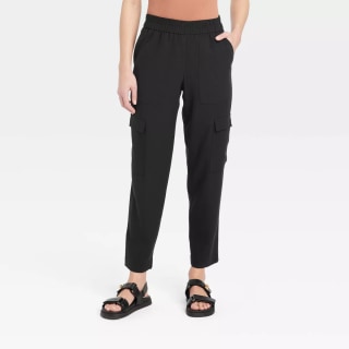 High-Rise Ankle Cargo Pants
