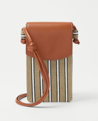 Weekend Striped Phone Crossbody Bag