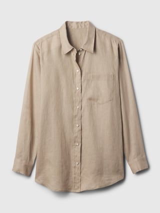 100% Linen Boyfriend Shirt