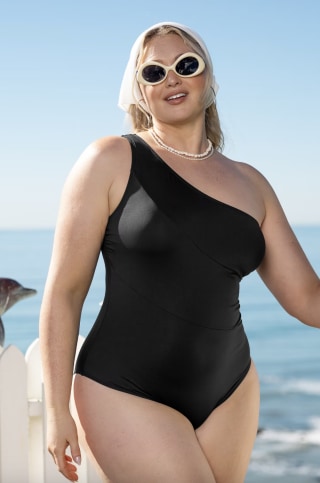 Reverie Land One-Shoulder Tummy Control One Piece