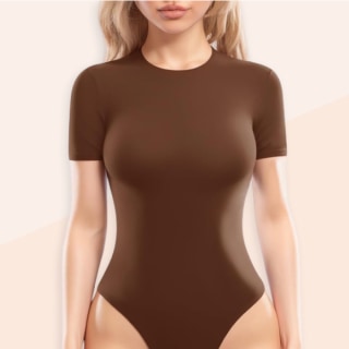 Short Sleeve Crew Neck Bodysuit