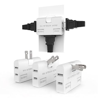 3-Way Flat Wall Outlet Extender (Set of 3)