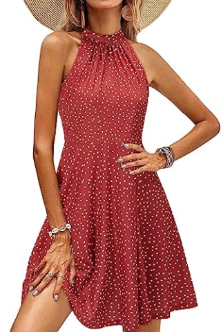 Halter Neck Floral Dress