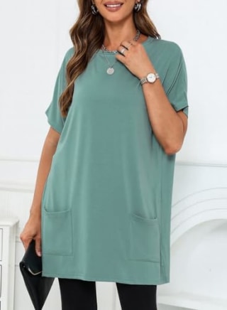 Casual Crewneck Tunic