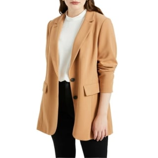 Plus Size Long Tailored Blazer