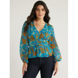 Chiffon Peplum Top