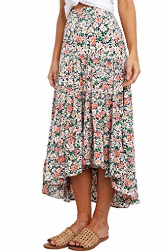 Pretty Garden A Line Maxi Skirt